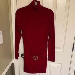 INC International Concepts Burgundy Long Sleeve Dress/Tunic